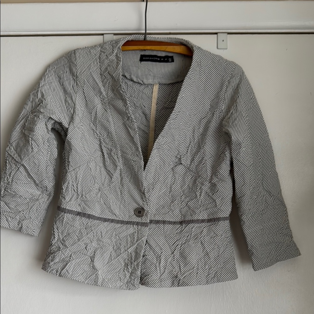 gershon bram Striped Gray Women's Blazer xs